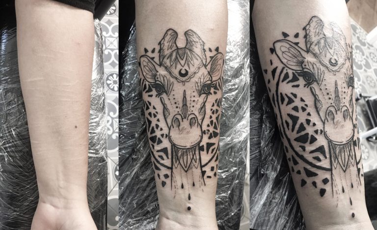 TATTOO ÜBER NARBEN Lines &amp; Dots