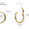 18K Echtgold Segment Clicker - Eingefasste Kristalle – Bild 3