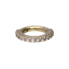 18K Echtgold Segment Clicker - Eingefasste Kristalle – Bild 2
